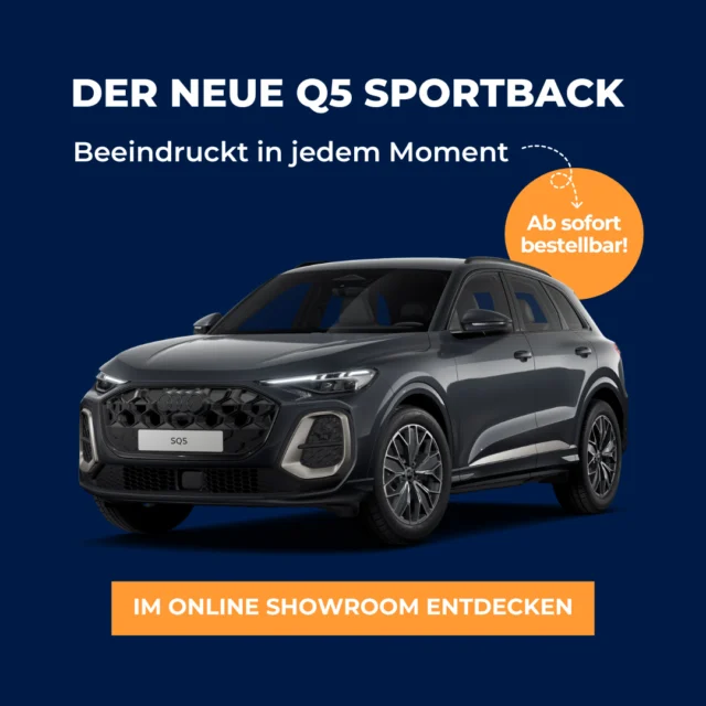 🚀 Jetzt im Online Showroom entdecken 🚀⁠
⁠
Der neue Audi Q5 Sportback ist der Inbegriff des Mittelklasse-SUVs. Dieser zeichnet sich durch hohe Leistungsfähigkeit sowie einer Symbiose aus Sportlichkeit und Alltagstauglichkeit aus. Modernes und zeitgemäßes Design machen den Audi Q5 SUV auch stets zum Blickfang.⁠
⁠
⁠
#autohausschweiger #audi #audiq5 #reutte